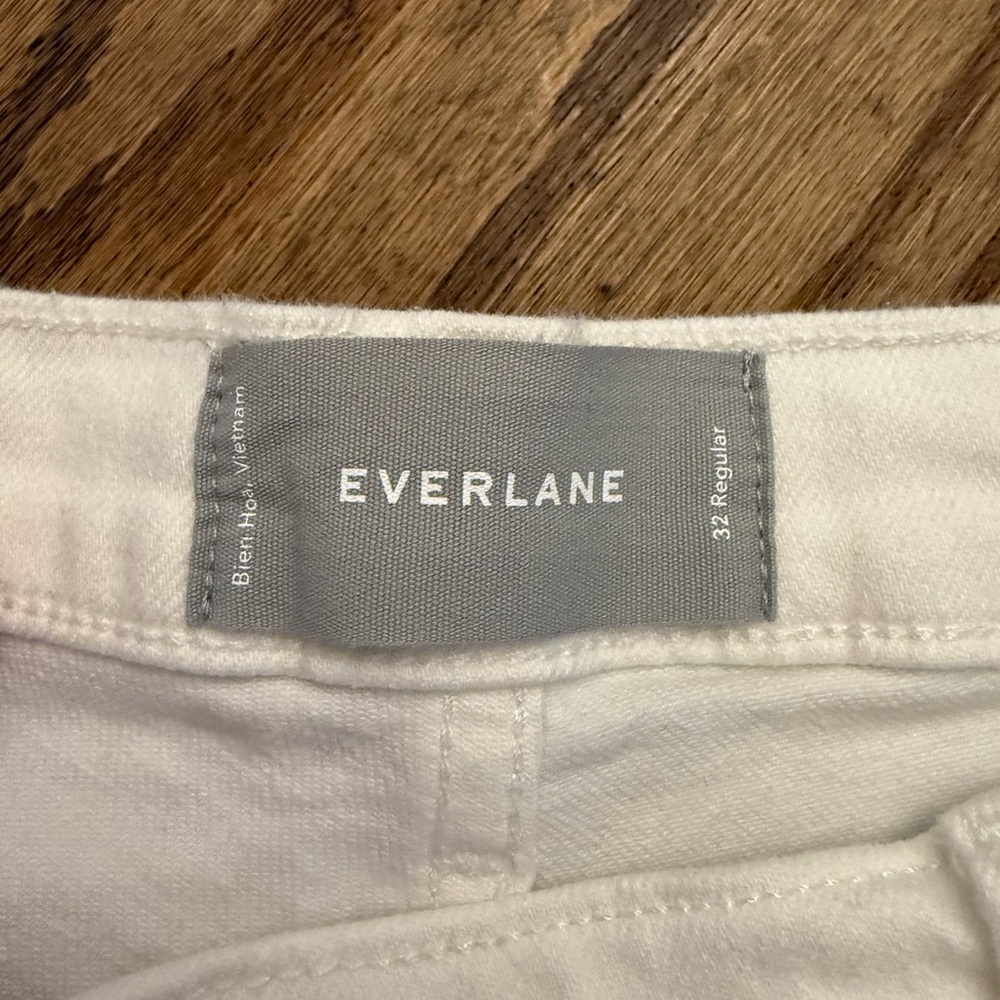 Everlane white skinny jeans